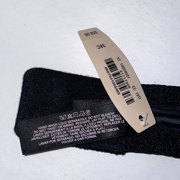 Victoria's Secret Bra 38C Blue Black Lace Bombshell Plunge Padded 2 Cup Holiday - Picture 5 of 9